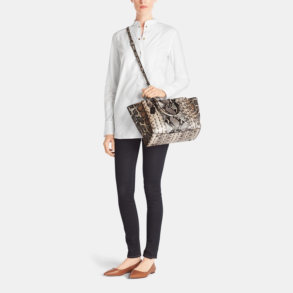 COACH Carryall Exotic Embossed Leather - NWT RARE! - Picture 5 of 8